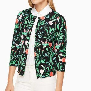 Kate Spade Jardin Hummingbird Floral Christmas Cardigan Sweater